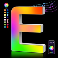Lettres lumineuses LED synchronisées à la musique, lumières décoratives RGB pour publicité, anniversaire, Noël, fête, mur, bureau, étanches IP65