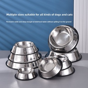 Large Diameter <strong>Round</strong> Rubber Bottom Non-Slip Anti-Spill Cat <strong>Dog</strong> Food <strong>Bowl</strong> Multiple Sizes - Product Image 3