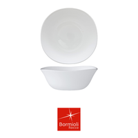 Bol carré Parma 14 × 14 cm en verre blanc Bormioli Rocco