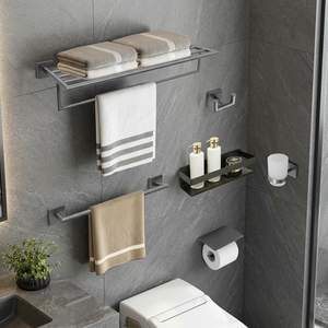 <b>Accessories</b> Combo Inox/Steel/Iron Wall-Mounted Corner-Mounted Installation Waterproof Durable - Product Image 2