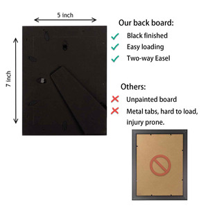 5X7 Tafelblad Of Muur Display Echt Glas Front Goud Sierlijke Klassieke Fotolijsten - Product Image 6