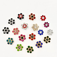 Boutons de manchette décoratifs écologiques en forme de fleur avec strass plaqués de luxe de la marque Shengzuan pour chemises féminines - Vente en gros - Zhejiang