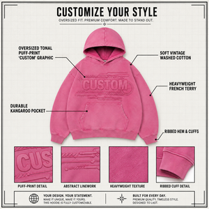 OEM 500Gsm Heavy Cotton Pullover <b>Hoodie</b> Washed Distressed Chenille Applique Letter Graphic Streetwear Custom Logo <b>Men</b> <b>Hoodie</b> - Product Image 3