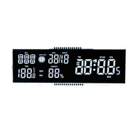 Écran de fond noir Taille personnalisée Monochromatique 7 segments Alignement vertical Type TN Écran LCD à rétroéclairage LED