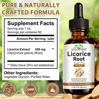 SOLOTREE 60ml Teinture de racine de réglisse biologique végane, soutien digestif, extrait de réglisse liquide en gouttes, complément alimentaire