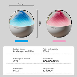 Ultrasonic <b>Humidifier</b> 130mm 5.12in With Night Light For Desk Bedroom Use - Product Image 5