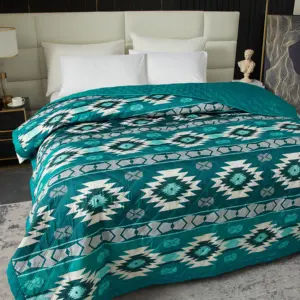 Tùy chỉnh in thiết kế Quilted giường lây lan siêu âm bedspread sợi nhỏ giường Quilt