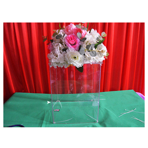 New Vuông Pha Lê Acrylic Cưới Vuông Cột Bảng Trung Tâm Bánh Khung Hoa Đứng Flower Road Leader - Product Image 2