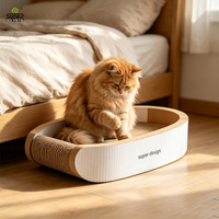 Lit-grattoir multifonctionnel en carton ondulé de sisal pour chat, jouet écologique et sûr pour animaux de compagnie, OEM ODM, logo et emballage personnalisés pour chats d'intérieur