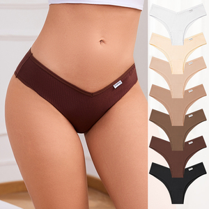 <span class=keywords><strong>Slip</strong></span> da <span class=keywords><strong>Donna</strong></span> Traspiranti, Mutandine Fitness Alla Moda, Sexy in Cotone a Forma di V, Intimo Femminile - Product Image 1