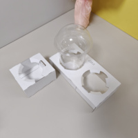 Plateau en carton ondulé en forme de dôme, insert en papier jetable pour thé au lait et desserts mousse