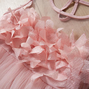 Productos Más Vendidos, Ropa para Niños, Vestidos Largos de Encaje con Flores en las Hombros y sin Mangas para Fiestas, Decoración Floral para Niñas - Product Image 3