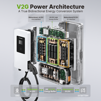 EVEGO Nouveau chargeur mural bidirectionnel V2G DC 30 kW pour flotte de véhicules électriques avec câble de 5 m