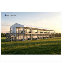 Structure extérieure à longue portée à double étage pour simulateur de golf, abri de tir et pavillon d'entraînement sportif