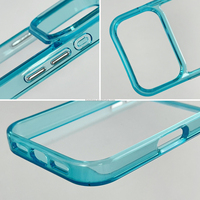 Coque de téléphone transparente vierge avec bords colorés, antichoc et anti-UV, vente en gros pour iPhone 18 17 16 15 14 13 Pro Max