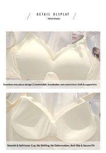 Reggiseno estivo sottile senza cuciture in nylon senza ferretto, tinta unita, per donna, per seno piccolo, con supporto per le coppe, sportivo - Product Image 5