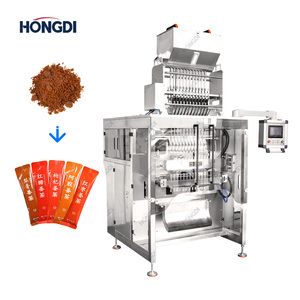 เครื่องบรรจุอาหารอัตโนมัติสำหรับกาแฟและผงเครื่องเทศ พร้อมระบบติดฉลากและห่อหุ้มด้วยมอเตอร์สำหรับบรรจุภัณฑ์พลาสติกแบบถุง - Product Image 1