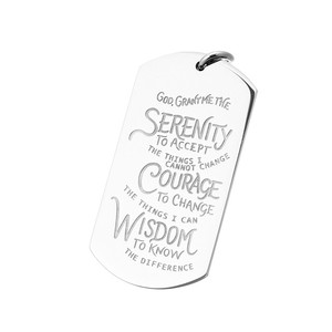 Yiwu Aceon Fooprints in the Sand <span class=keywords><strong>Poem</strong></span>ステンレス鋼セレニティ聖書ドッグタグ - Product Image 2