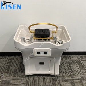 KISEN Luxury Hair Washing Japanese Head Therapy Spa <b>Portable</b> Shampoo Basin Sink with Water Tank Head Spa <b>Bed</b> for Beauty Salon - Product Image 2