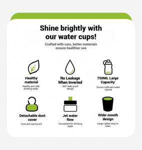 Bouteille de sport en plastique durable sans BPA, logo personnalisé, bouteille de cyclisme pour le vélo de route - Product Image 6