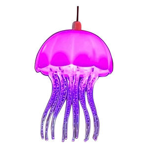 Маленькая цветная Подвесная лампа-Медуза RGB, светящаяся пейзажная Люстра для рождественского декора, пластиковый бар, волоконно-оптический светильник - Product Image 2
