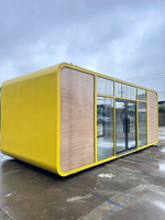 Cabine de jardin respirante de haute qualité en forme de pomme jaune, bureau moderne préfabriqué, mini-maison pour adultes, idéale pour hôtel/villa