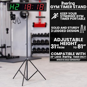 Minuteur numérique LED Jhering 4 pouces pour <span class=keywords><strong>CrossFit</strong></span>, équipement de fitness, minuteur d'entraînement par intervalles avec support - Product Image 5