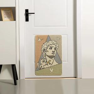 Tapis à gratter pour <span class=keywords><strong>chat</strong></span> en sisal naturel à motif personnalisé Grattoirs muraux pour chats Affûtage des griffes - Product Image 2