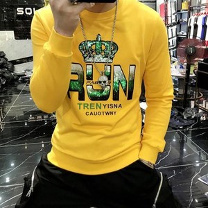 <span class=keywords><strong>Felpa</strong></span> da Uomo Firmata di Alta Qualità Autunnale di <span class=keywords><strong>Tendenza</strong></span> con Strass a Caldo Maglione Girocollo Personalizzato - Product Image 6