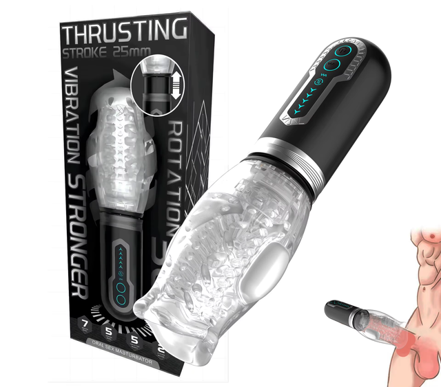 2025 New Automatic Male Masturbator Sex Toy 7 Vibration Frequencies 5 Rotation Modes Adult Toys for Men