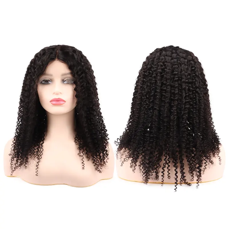 Peluca fabricante T parte encaje transparente superventas hinchable Afro rizos pelucas de cabello humano para mujeres negras