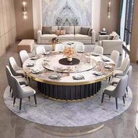 Leichter Moderner Luxus-Elektro-Drehtisch Großer Runder Esstisch für Restaurants, Große Familien oder Hotels mit 8, 10 oder 12 Sitzplätzen