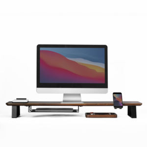 आधुनिक डिजाइन लकड़ी के कंप्यूटर स्टैंड एडजस्टेबल मॉनिटर स्टैंड डेस्कटॉप को स्टैंड स्टडी ऑफिस स्टोरेज टेबल - Product Image 1