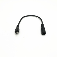 D1322 Kabel pengisi daya micro USB ke DC 5.5x2.1mm panjang 0.2m 20cm