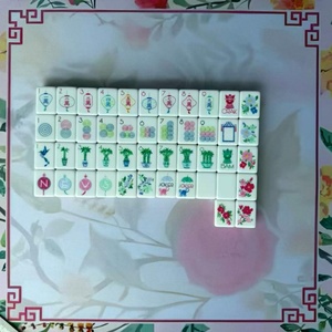 Luxury Modern Portable Acrylic Travel American Luminaire Mahjong Tiles Mahjong Set Artwork Style for <b>Entertainment</b> - Product Image 5