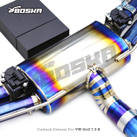 Échappement arrière en titane Boska Racing pour VW GOLF 7/7.5 MK7/MK7.5 R 2.0T 2014-2020 avec soupape électronique