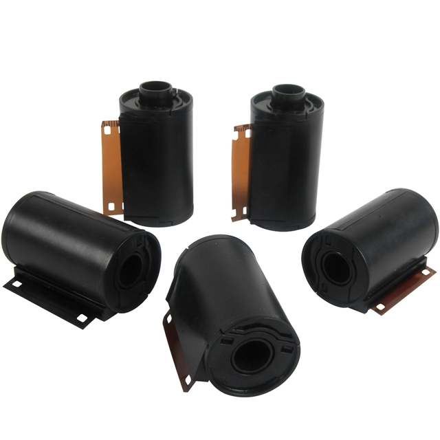 5pcs ETone Black Reloadable Film Take-up Empty Cassettes Kodak Fuji Agfa 135 35mm 36EXP Vintage Hand Roll Pan Film Negative