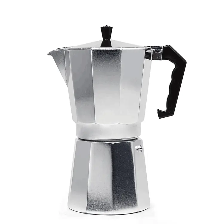 Poêle à expresso et cafetière Moka Pot italien en Aluminium classique 6 tasses minimaliste en Aluminium à main ronde outils à café et thé