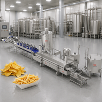 Ligne de production industrielle de frites surgelées 1000 kg/h, machine de traitement de frites fraîches, équipement de friture pour snacks à base de pommes de terre