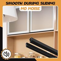 Rail de porte coulissante en PVC, double rainure en U, profil ABS, glissière en verre, poussoir-tiroir