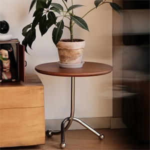 โต๊ะกาแฟทรงกลมทันสมัยพร้อมฐานหมุนได้ ท็อปกระจก โต๊ะข้างห้องนั่งเล่นสไตล์มินิมอลสำหรับพื้นที่ขนาดเล็ก - Product Image 3