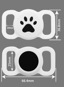 Custom Smart ID Soft Silicone Pet Dog Collar Holder with Ribbons Waterproof Apple Airtag &amp; Anti-Lost QR <strong>Code</strong> Solid Pattern - Product Image 4