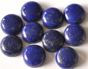 Natural <b>Lapis</b> <b>Lazuli</b> Round Cabochon 5mm 5 Piece Lot Gemstone for Jewelry Making Light Certified Bulk Supplier India - Product Image 1