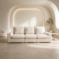 Canapé 3 places personnalisable en tissu haut de gamme, design moderne, mobilier de salon