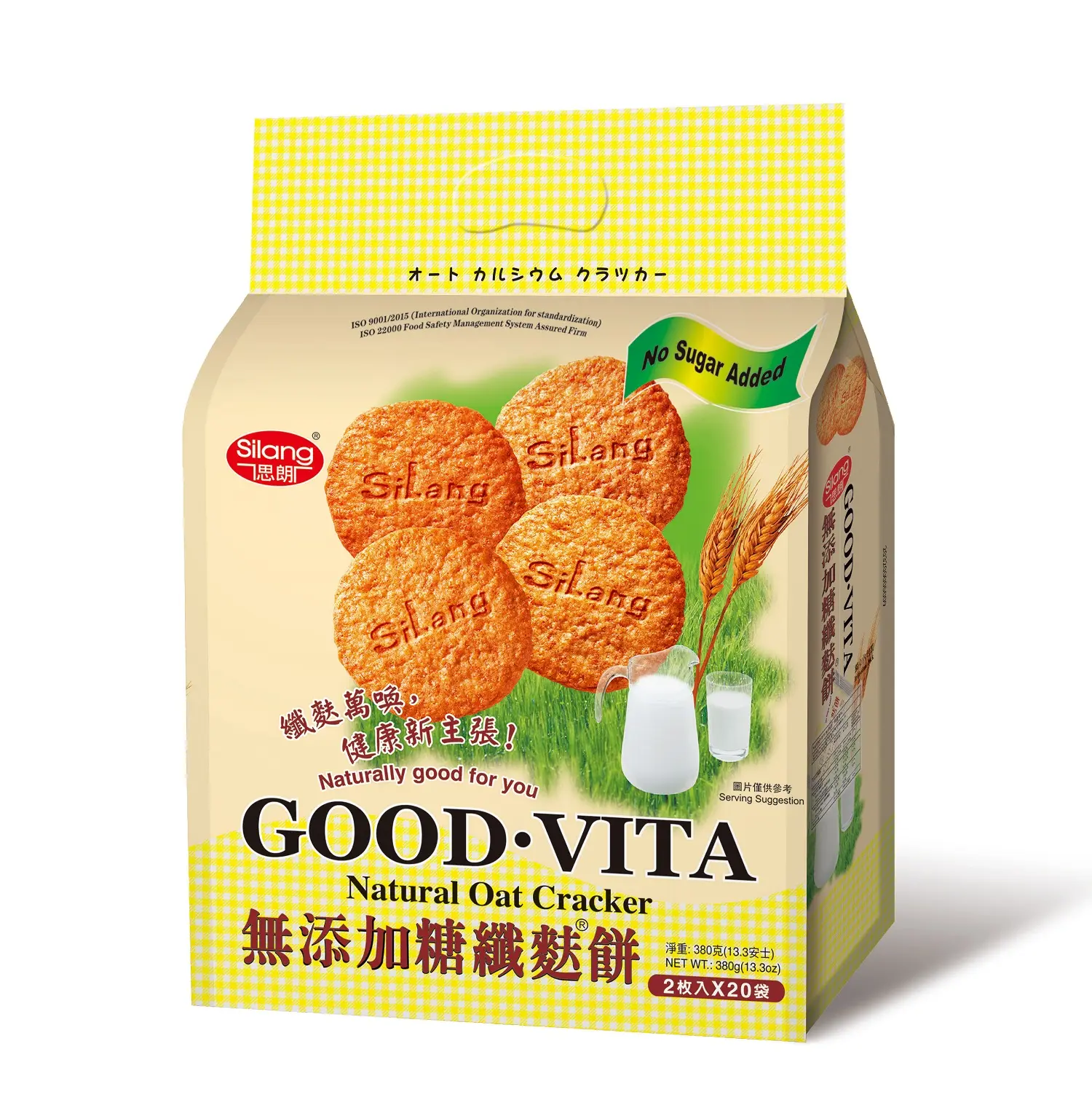 कोई चीनी नहीं मिलाया गया स्वस्थ स्नैक्स खाद्य प्राकृतिक ओट क्रैकर बिस्कुट और कुकीज़ थोक 380 ग्राम