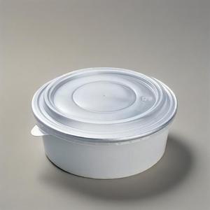 Bon marché Bol en papier d'aluminium imprimé personnalisé de qualité alimentaire pour déjeuner à emporter Bol en papier d'emballage alimentaire avec couvercle - Product Image 3