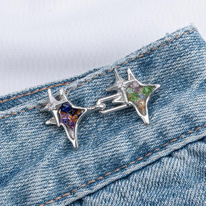 Broche de estrella cruzada, cincha de cintura <span class=keywords><strong>con</strong></span> botón de cintura desmontable, tamaño de cintura ajustable para pantalones - Product Image 6