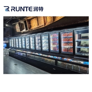 <span class=keywords><strong>Congélateur</strong></span> commercial <span class=keywords><strong>combiné</strong></span> <span class=keywords><strong>en</strong></span> îlot, vitrine à portes vitrées supérieures et inférieures, <span class=keywords><strong>congélateur</strong></span> coffre à double température pour supermarché - Product Image 1