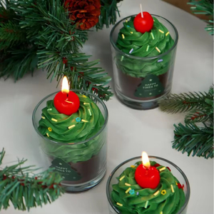 Velas Aromáticas de Chocolate Matcha de Estilo Moderno y Elegante, Hechas a Mano, Adornos Navideños de Moda, Cera de Soja, para las Fiestas - Product Image 2