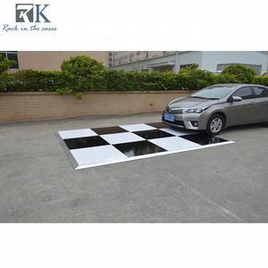 Wedding Stage Floor Panel White <b>Black</b> Wooden Dance Floor Portable for Wedding Party Decoration - Product Image 1